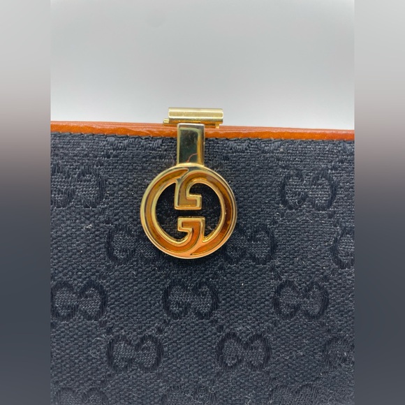 Gucci Vintage Black GG Canvas and Leather Wallet EXTREMELY RARE 100% Authentic - Picture 3 of 12
